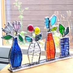 ステンドグラス◇カラフルな街並み◇ハンドメイト品 - メルカリ