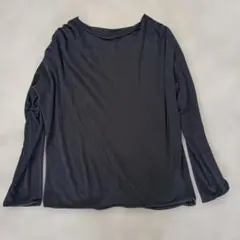 黒色ルーズフィット長袖Tシャツのサムネイル