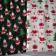 サンタクロース柄 ハギレ大２枚セット