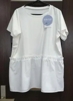 しまむら　みー×NOWNOW　LL　ペプラム　カットソー　半袖　Ｔシャツ