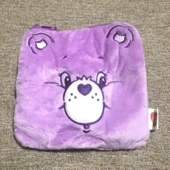 ケアベア　ふわふわ　スクエアポーチ