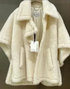 MaxMara❤️テディベアケープコート❤️ホワイト - メルカリ