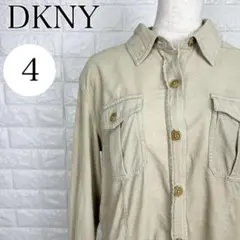 DKNY ニューヨーク コットンシャツ 長袖 ミリタリーデザイン A2349のサムネイル