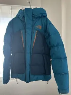 ノースフェイス フードダウン HYVENT メンズS ライトブルー