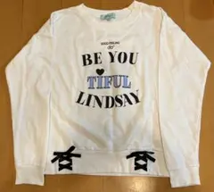 Lindsay ロゴプリント 長袖トレーナー ホワイト