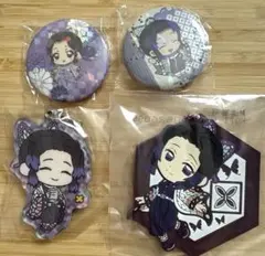 鬼滅の刃　胡蝶しのぶ　ラバーマスコット　缶バッジ