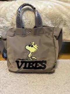 ウッドストック VIBES 2WAYトートバッグ　 スヌーピー