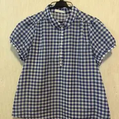 ギンガムチェックブラウス