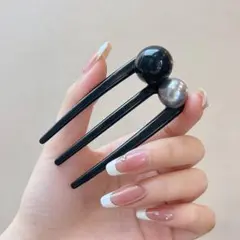 髪飾り かんざし 3本足 球体モチーフ タテ約8cm