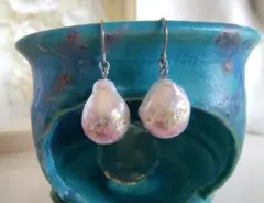 ハンドメイド ドロップ型ピアス(フックはステンレス316L)