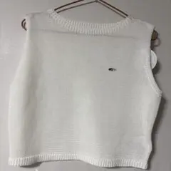 定価以下！リネンタッチクロップドセーター　アイボリーのサムネイル