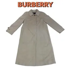レディース　BURBERRY バーバリー　ロングコート　コート　毛　ベージュ　L