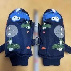 キッズ用 ミトン型手袋 ワニ柄 ネイビーのサムネイル