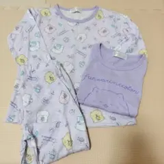 ふんわりねころん パジャマ 上下セット 120cm　長袖　半袖