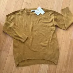 ★新品★Louise ★暖かなアンゴラ混★マスタード 長袖ニットセーター★M