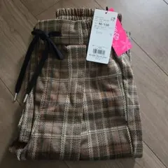 新品　ピンクラテ　チェックパンツ　150