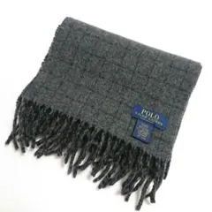 ポロラルフローレン バージンウール混 マフラー リバーシブル 現行タグ 洗濯済