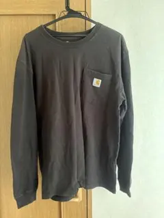 Carhartt K126 長袖 ポケットTシャツ ブラック Mサイズのサムネイル