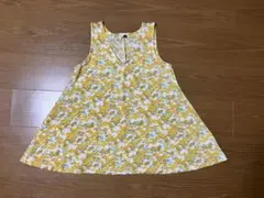 【匿名配送】　HK Works London花柄 ノースリーブ Vネック Mのサムネイル