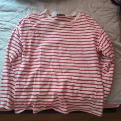 ZARA長袖Tシャツ　ストライプ赤　フリーサイズ
