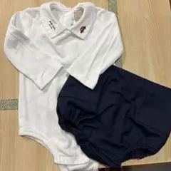 petit main◆80サイズ◆襟付きロンパースとショートパンツセット