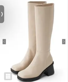 GRL スクエアトゥロングブーツ