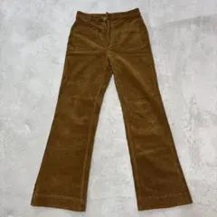 H&M/コーデュロイ/フレアパンツ/黄褐色