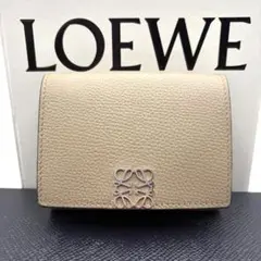 LOEWE ロエベ アナグラム　三つ折り財布 ベージュ