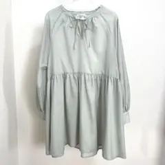 earth music & ecology ミントグリーンチュニック 長袖