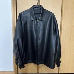 ナノ・ユニバース フェイクレザーオーバーブルゾン ブラック