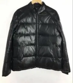 GRANDLY/ダウンジャケット/羊革/黒/3L