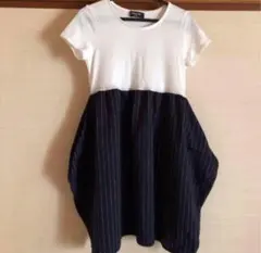 COMME CA ISM 半袖ドッキングワンピース 120