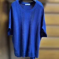 SHOO la RUE ネイビー ラメ入り　サマーニット