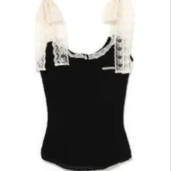 andmary Lil lace knit tops black - メルカリ
