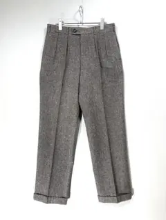 186 OLD ラルフローレン CHAPS ウール ツイード ２タック パンツ