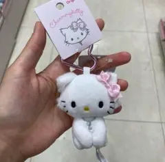 ハローキティ チャーミーキティ サンリオキャラクター ぬいぐるみ キーホルダー ハローキティ ガーリースタイル むにゅぐるみマスコット