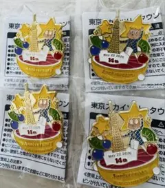 東京スカイツリータウン 14周年記念 ピンバッジ 4個セットのサムネイル