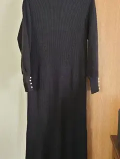 Aｌｏｔｔａ✩袖パールニットワンピース(ブラック)特価品✩