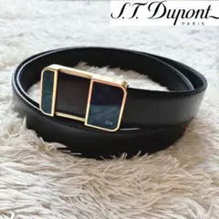 S.T.Dupont デュポン ビンテージ 革ベルト レザーベルト　金属バックルのサムネイル