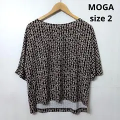 MOGA モガ　ウォッシャブル半袖カットソー　チェーン柄のサムネイル
