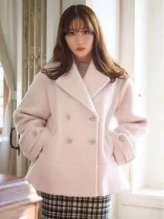 ジャケット・アウター her lip to No Collar Spring Coat 別注 STRETCHED HYBRID NO COLLAR JACKET(0 BLACK): White