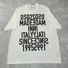 DSQUARED2 21ssミラー文字 プリント Tシャツ 白 イタリア製のサムネイル