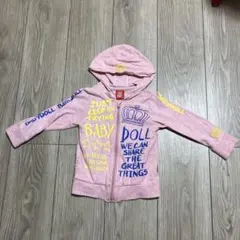BABYDOLL フード付きトレーナー ピンク90