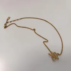 サンローラン　ロゴネックレス　ゴールド ハートモチーフ ネックレス