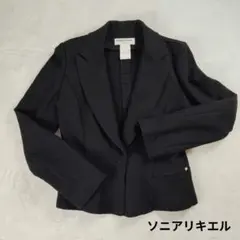 ソニアリキエル ジャケット　アウター　ウール100% 　40 M 黒 フランス製のサムネイル
