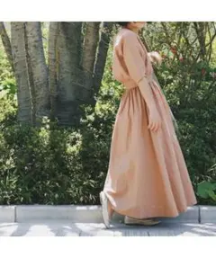 未使用品　タグ付き　kaene カシュクールワンピース ピンクベージュ