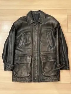 【古着】本革 ラムレザージャケット 茶芯 バブアー ビデイル80s 90s