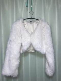 SHEIN Dazy ファー　ボレロ　長袖　白　Sのサムネイル