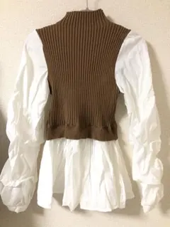 【fifth】ボリュームスリーブドッキングニット