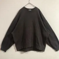 【おしゃれ】ダークブラウン オーバーサイズ スウェット サイズ L